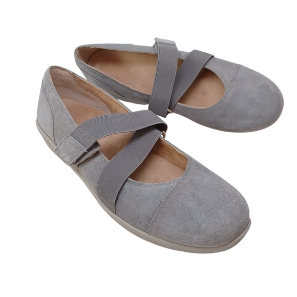 Vionic Shoes Shelby Womens US 9.5 or 41.5 Gray Suede Mary Jane Comfort Flats - Picture 13 of 13